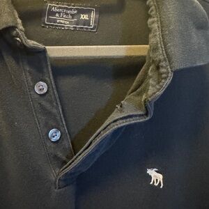Abercrombie black polo shirt